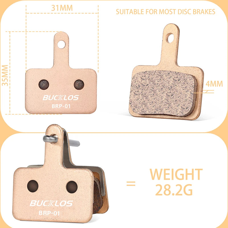 BUCKLOS Sintered-Metal MTB Brake Pads for B01S B05S Bicycle Hydraulic Disc Brake Pads Metallic Bike Brake Pad Mountain Bike Part
