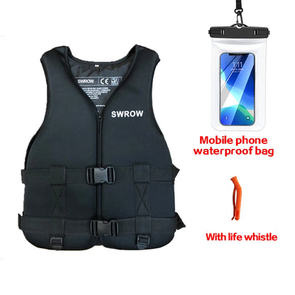 Life Jacket Kayak Adults Vest Surf Motorboats Jet Ski Fishing Vest Wakeboard Raft Rescue Boat Drifting Life Safety Vest Swimming