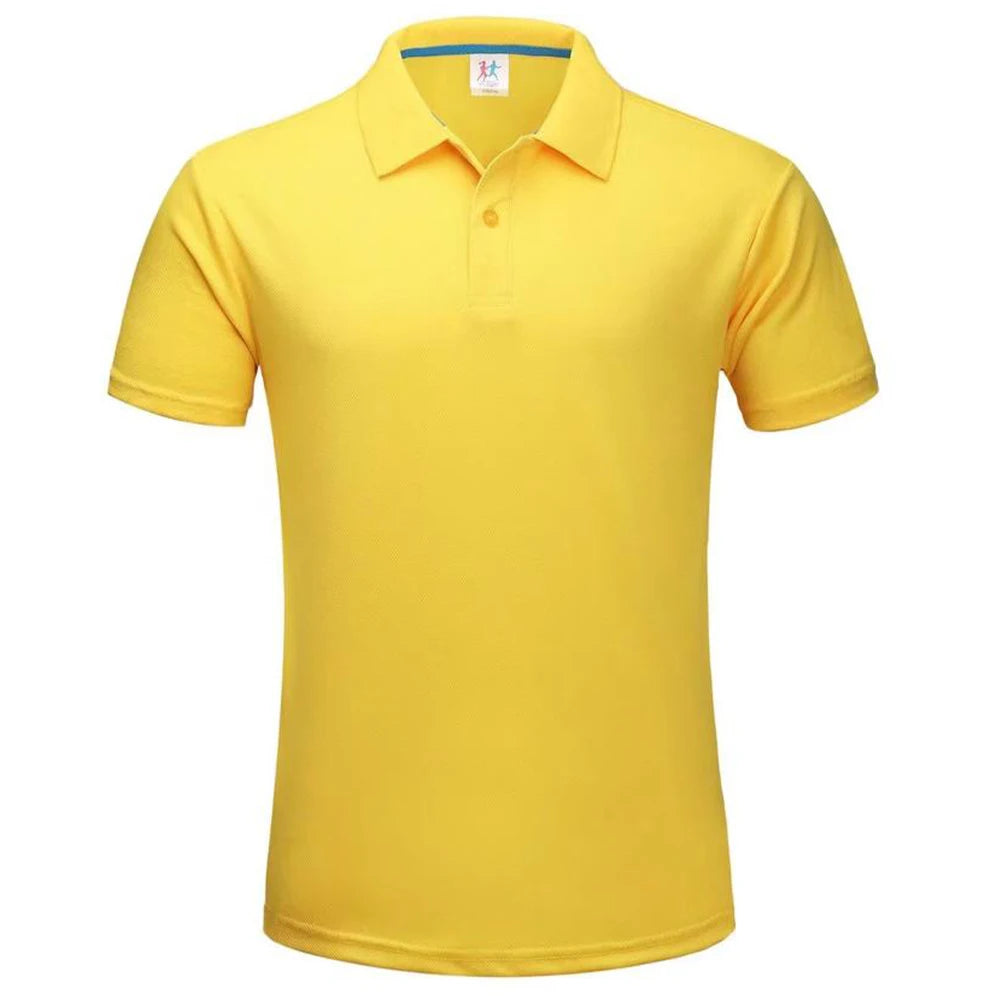 Quick Dry Breathable Golf Polo Shirt Men Summer Short Sleeve Polyester Running Collar T-shirt Sports Camisa Polo T Shirt For Men