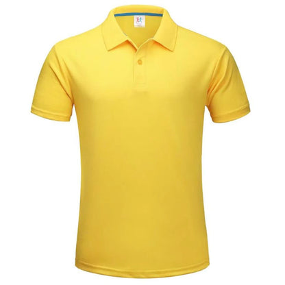 Quick Dry Breathable Golf Polo Shirt Men Summer Short Sleeve Polyester Running Collar T-shirt Sports Camisa Polo T Shirt For Men