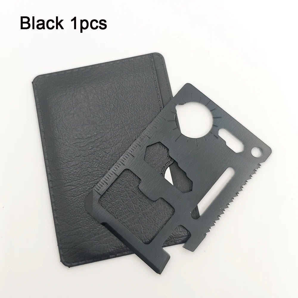 Stainless Steel EDC Pocket Tool Credit Card, 11-in-1 Portable Outdoor Camping Survival Multi-Tool Tourism Equipment hunting tool