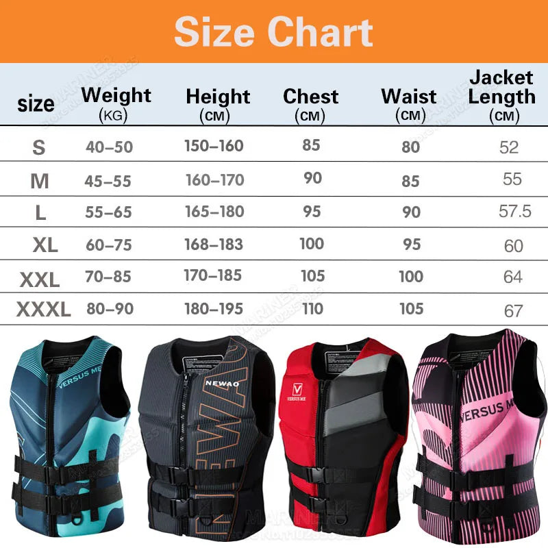 Impact Vest Wakesurf Comp Vest CE Approved Neoprene Life Jacket Wake Surfing But Great for All Other Watersports Activities