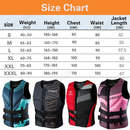 Impact Vest Wakesurf Comp Vest CE Approved Neoprene Life Jacket Wake Surfing But Great for All Other Watersports Activities