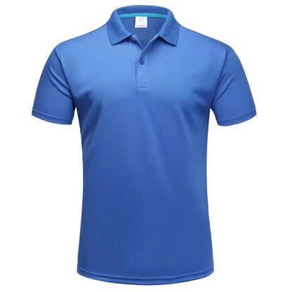 Quick Dry Breathable Golf Polo Shirt Men Summer Short Sleeve Polyester Running Collar T-shirt Sports Camisa Polo T Shirt For Men