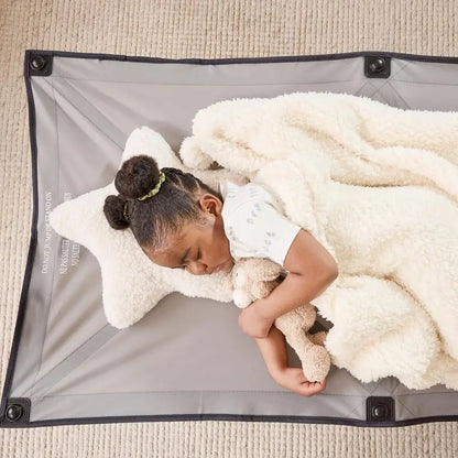 Extra Long My Cot Portable Toddler Bed Gray 54x28x12 Inch