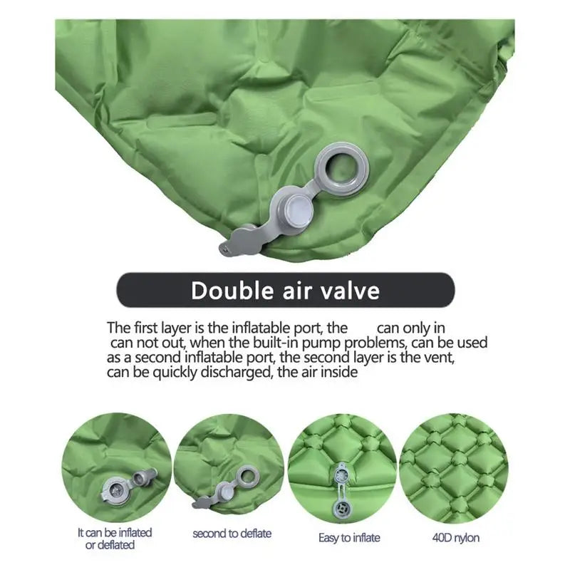 Inflatable Camping Mattress With Pillow