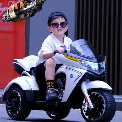 New Children's Electric Motorcycle Ride on 3-12 Years Old Load 50KG Double Kids Tricycle with True Key Start