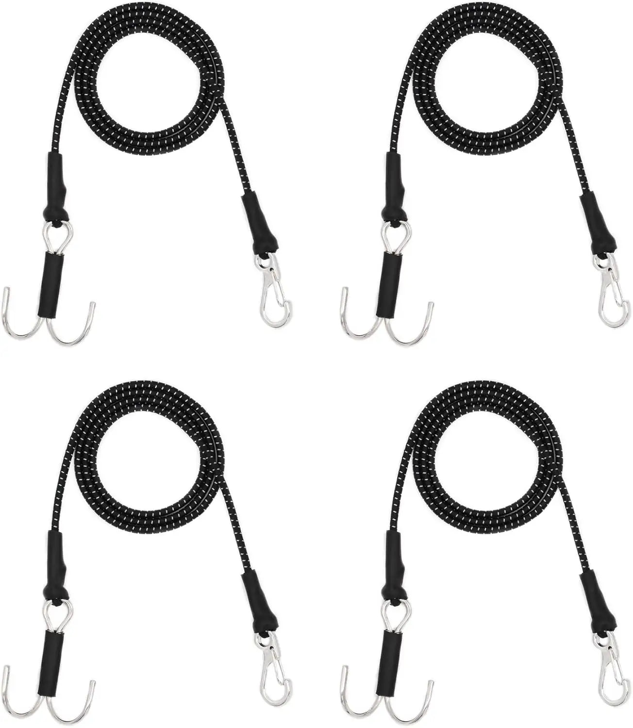 4Pcs 28in 1/10 Elastic RC Crawler Tow Ropes with Hook for Axial SCX10 Accessries TRX6 TRX4 Gen7 Gen8 Tamiya D90 TF3 RC Car Boat