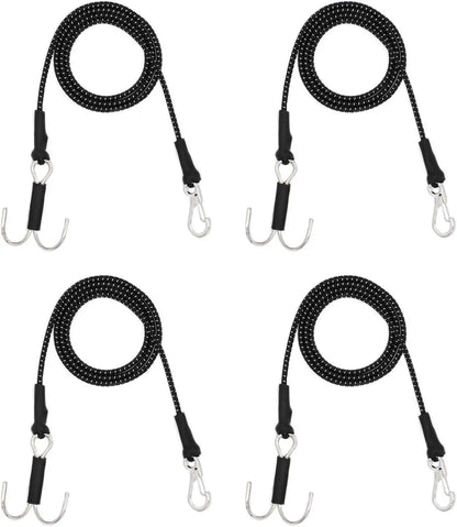 4Pcs 28in 1/10 Elastic RC Crawler Tow Ropes with Hook for Axial SCX10 Accessries TRX6 TRX4 Gen7 Gen8 Tamiya D90 TF3 RC Car Boat