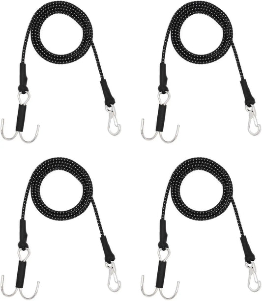 4Pcs 28in 1/10 Elastic RC Crawler Tow Ropes with Hook for Axial SCX10 Accessries TRX6 TRX4 Gen7 Gen8 Tamiya D90 TF3 RC Car Boat