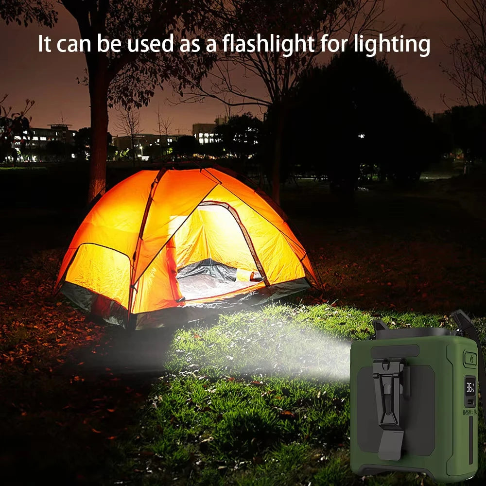10000mAh Portable Mini Waist Fan Wearable Personal Fan 5 Speed USB Rechargeable Waist Clip Fan Mobile Power for Outdoor