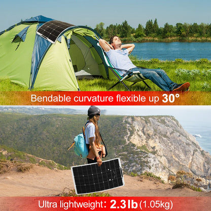 18V 100W/200W/400W Flexible Solar Panel