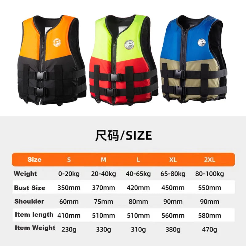 Life Jacket for Adult Children, Men Women Buoyancy Jacket Kid Life Vest with Leg Straps PFD Swimming Boating Skiing Driving Vest
