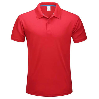 Quick Dry Breathable Golf Polo Shirt Men Summer Short Sleeve Polyester Running Collar T-shirt Sports Camisa Polo T Shirt For Men