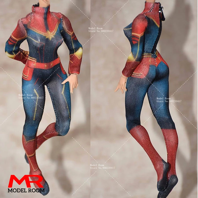 1/12 Scale Female Cosplay Combat Suit Bodysuit Jumpsuit Clothes Model Fit 6'' Romankey Soldier Action Figure Body Dolls