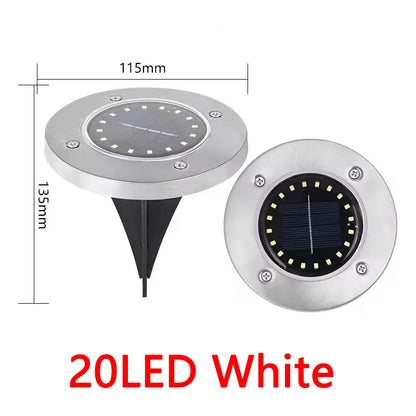 1/4/8Pack Solar Lights Outdoor 8/20LEDs Disk Underground Lamp Spotlight Buried Solar Light for Home Garden Lawn Yard Decoration
