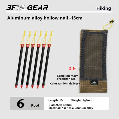 3F UL GEAR Tent Nail 15/20cm 6/10 Pcs Aluminum Alloy Pegs Outdoor Camping Accessories Canopy Nail Ground Peg Awning Legs Stakes