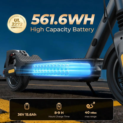 Electric Scooter Max Speed 20 Mph, 1000W, 10" Tubeless Tires, 40 Max Miles Range Folding E-Scooter APP Smart Support Family Use