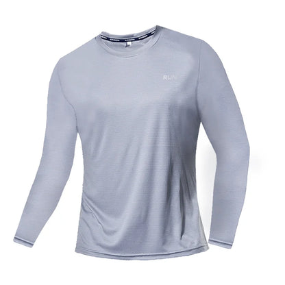 Quick Dry Clothes Men's Long Sleeve T-Shirt Breathable Sweat Absorption Fast Dry T Running Sports Top Outdoor Climbing Clothing